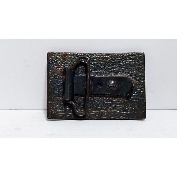 VINTAGE 70'S PANAMA RED BRAND TOBACCO 3.5” ENGRAVED METAL BELT BUCKLE - Picture 2 of 3